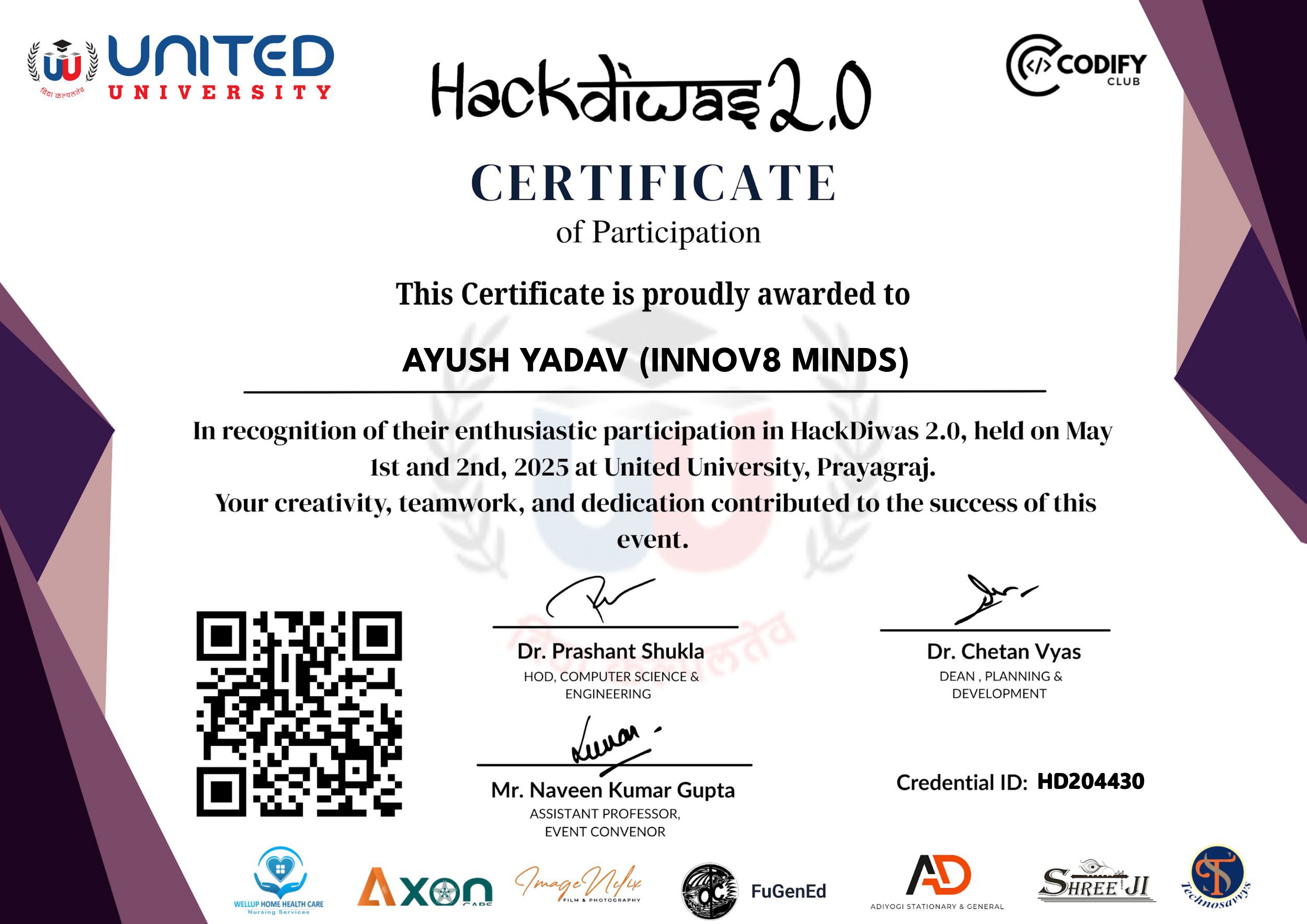 HD204430 - Certification